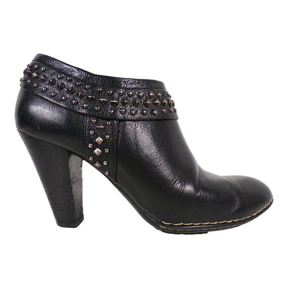 Sofft Shalene Studded Leather Heeled Booties Black 9.5M  #500 - Picture 1 of 12